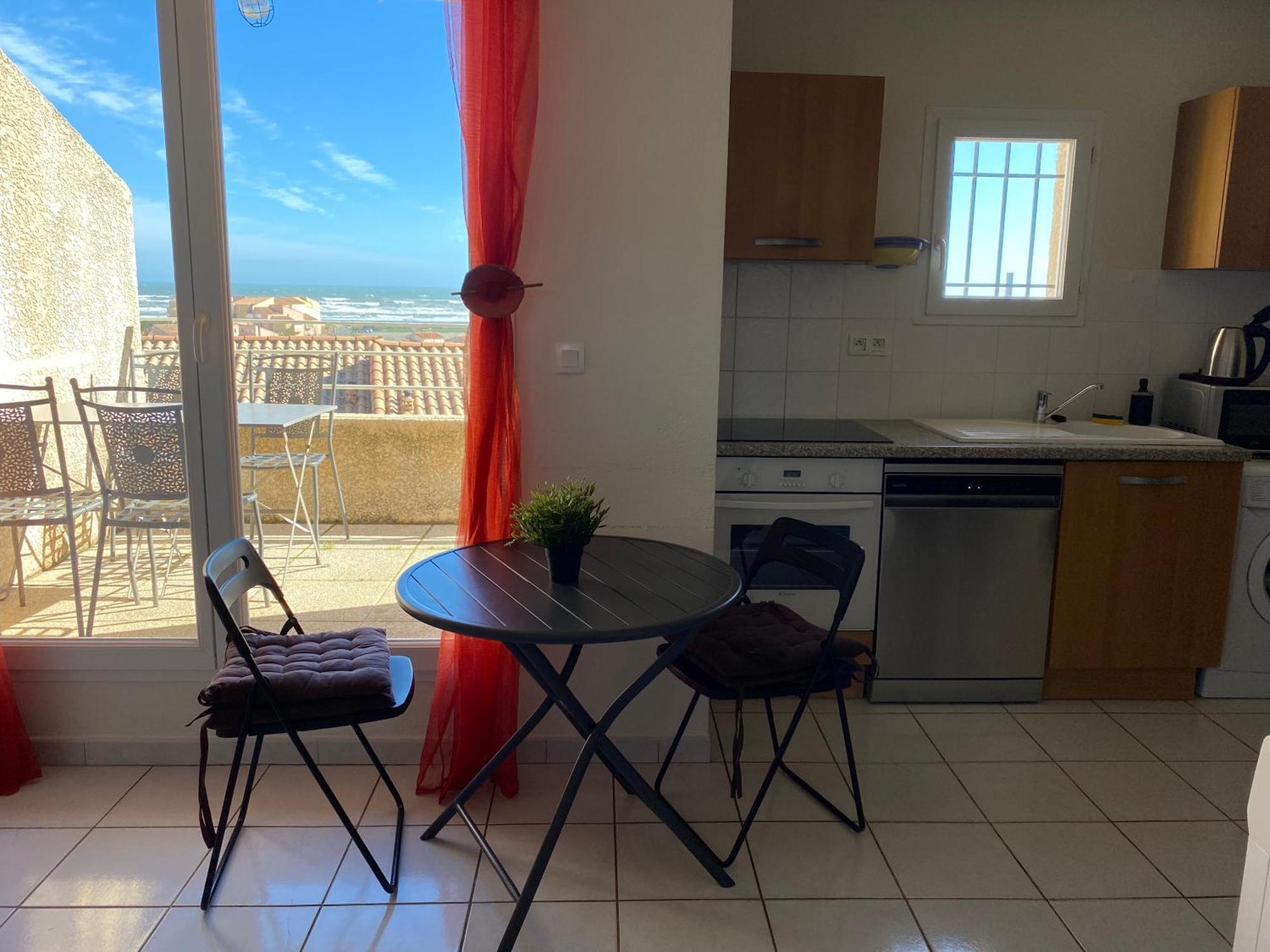 T3 Vue Mer Et Plage, Avec Wifi Et Parking Saint-Pierre-la-Mer  Esterno foto