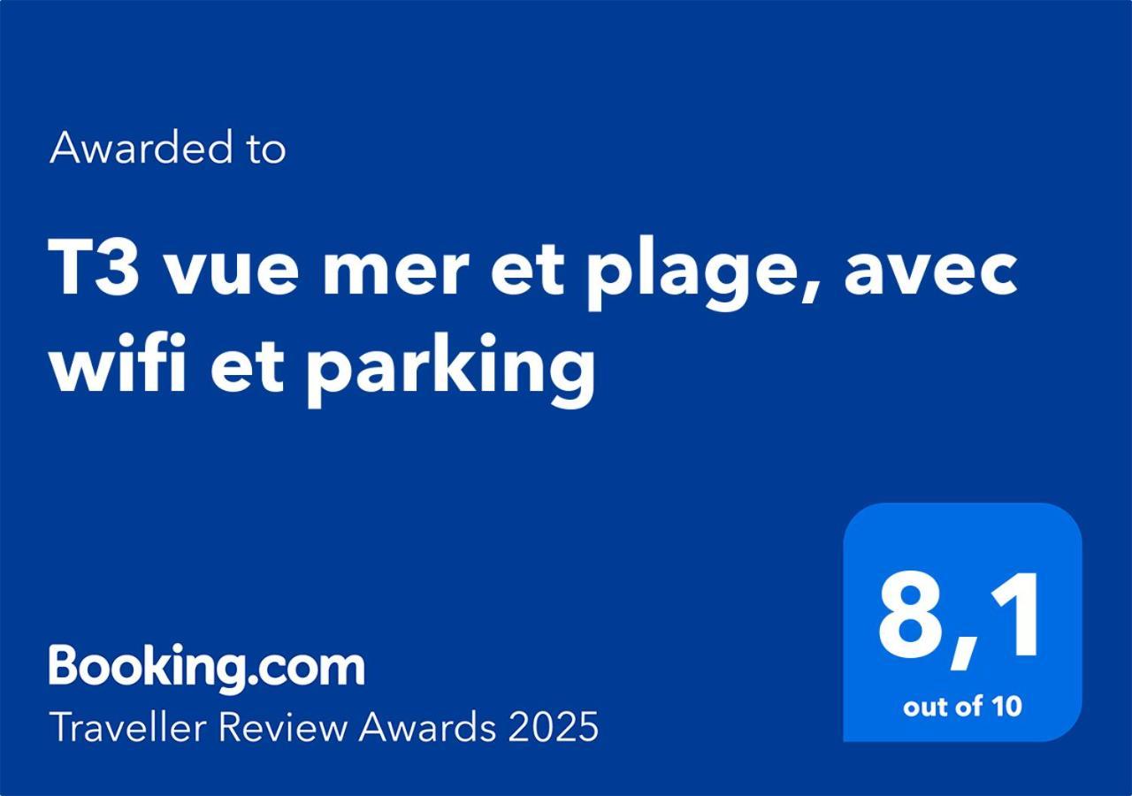 T3 Vue Mer Et Plage, Avec Wifi Et Parking Saint-Pierre-la-Mer  Esterno foto